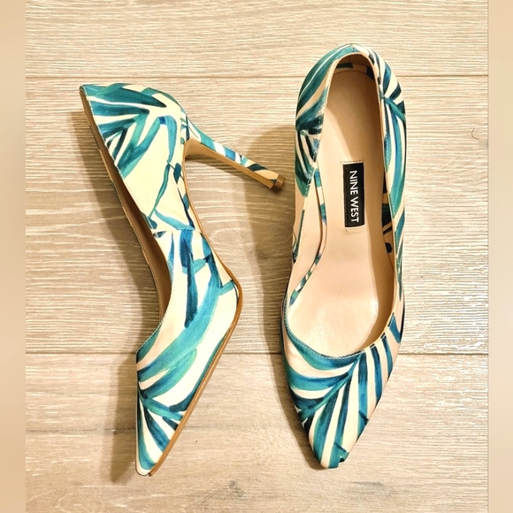 Décolleté Donna Nine West Tatiana | Tacco Alto 10,1 Cm Punta | Naturale Multi/Oro 112 | Scarpa Elegante Da Sera